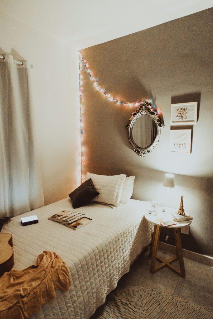 Bright student dorm room representing housing options abroad
